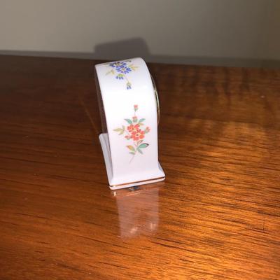 Aynsley miniature clock 2.5" tall