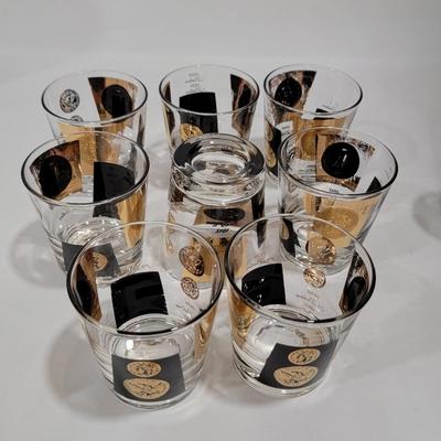 MCM 16pc bar set glasses and shaker