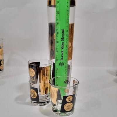 MCM 16pc bar set glasses and shaker