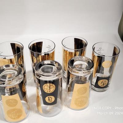 MCM 16pc bar set glasses and shaker