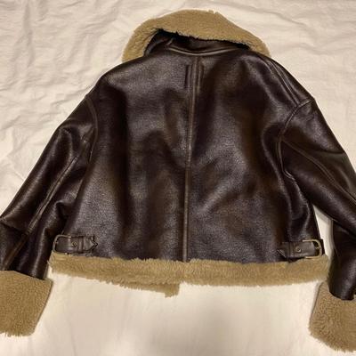 Faux leather coat by Zara - xs