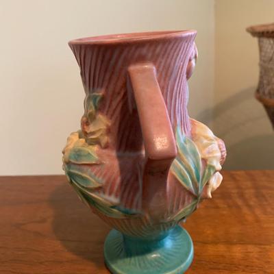 Roseville 168 Coral Peony Vase