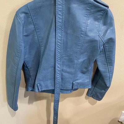 Vegan leather motorcycle jacket by Fitaylor - S