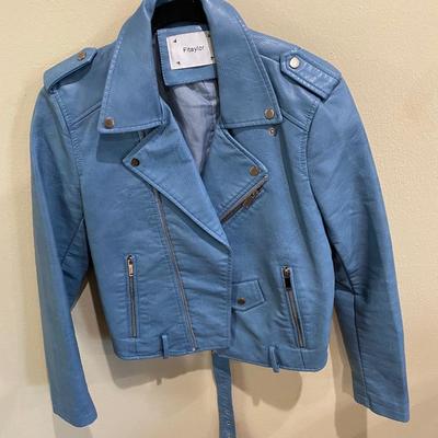 Vegan leather motorcycle jacket by Fitaylor - S