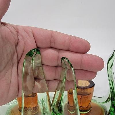 Glass Art Candlesticks Hand-made