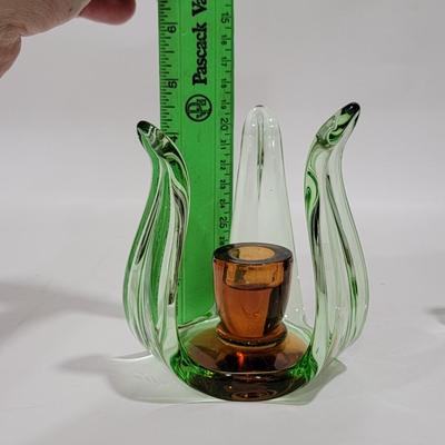 Glass Art Candlesticks Hand-made
