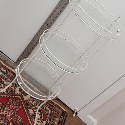 Retro 1979s metal / glass 3 tier plant stand