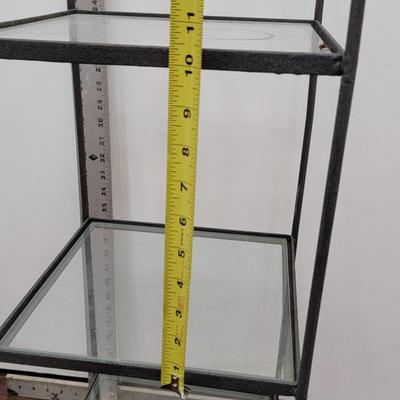 Black iron 3 tier plant stand.