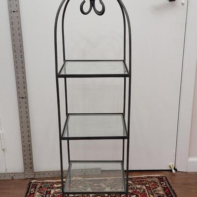 Black iron 3 tier plant stand.