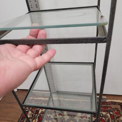 Black iron 3 tier plant stand.