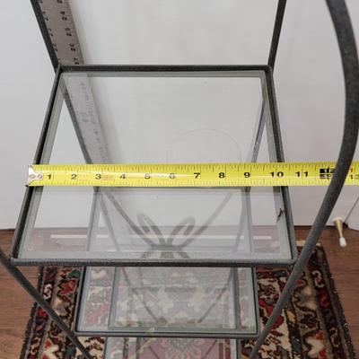 Black iron 3 tier plant stand.