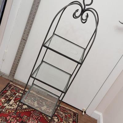 Black iron 3 tier plant stand.