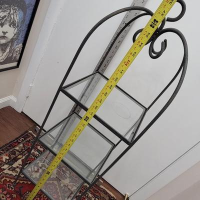 Black iron 3 tier plant stand.