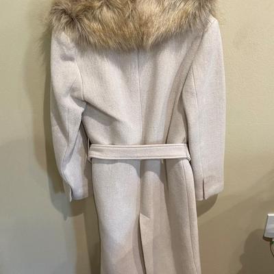 Zara/Manteco coat with removable faux fur collar - xs