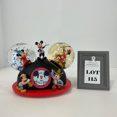 -115- HOME | Mickey Mouse March Ears Club | Musical Water Snow Globe