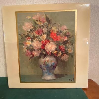 Valentine's Glassware and Ceramic Tile Lot