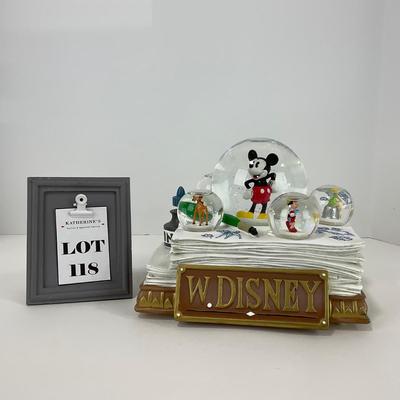 -118- HOME | Disney Mickey Mouse Model Sheet Music | Spinning Multi Snow Globes