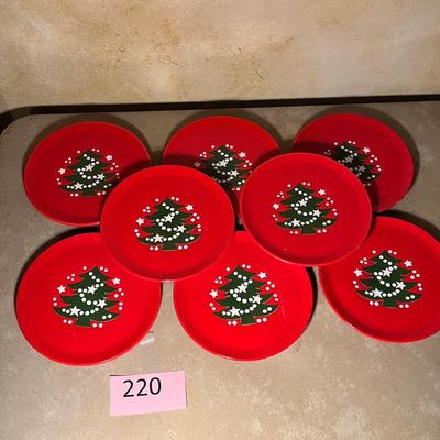 Waechtersbach Red Christmas Tree 8 Salad plates