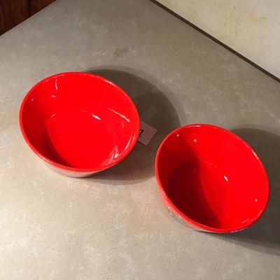Waechtersbach Red Christmas Tree 2 serving bowls