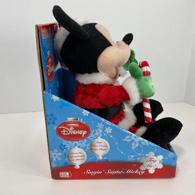 -120- HOLIDAY | Mickey Mouse Plush & Singing Mickey Santa