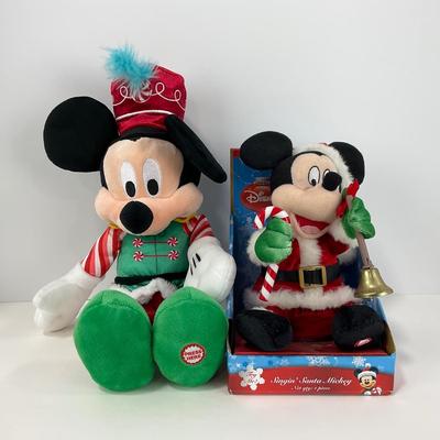 -120- HOLIDAY | Mickey Mouse Plush & Singing Mickey Santa