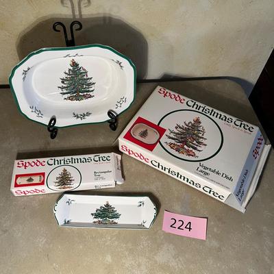 Spode Christmas Tree pattern 2 serving items