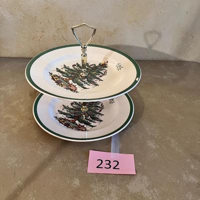 Spode Christmas Tree pattern Tid Bit tray