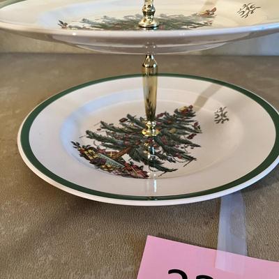 Spode Christmas Tree pattern Tid Bit tray