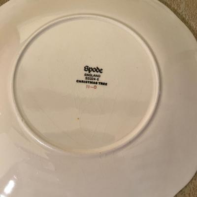 Spode Christmas Tree pattern 6 square plates