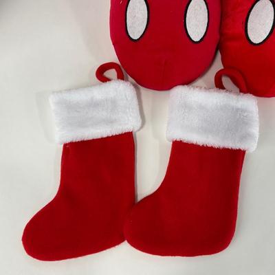 -124- HOLIDAY | Mickey Mouse Formed Stocking Boots & Mini Stockings