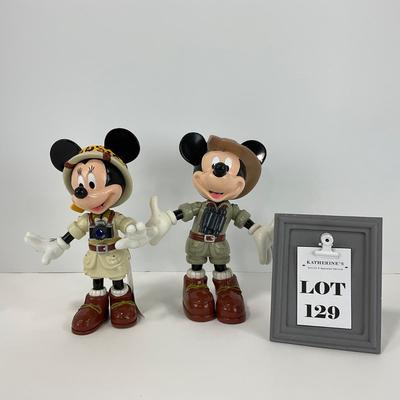 -129- COLLECTIBLE | Mickey & Minnie Mouse Safari Figures