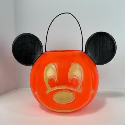 -132- HOLIDAY | Mickey Mouse Pumpkin Trick Or Treat Bucket