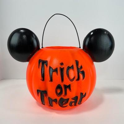 -132- HOLIDAY | Mickey Mouse Pumpkin Trick Or Treat Bucket