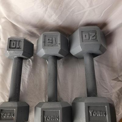 Set of 3 dumbells