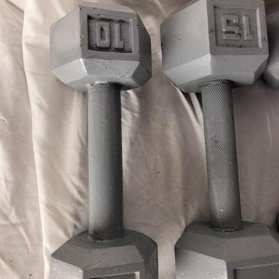Set of 3 dumbells