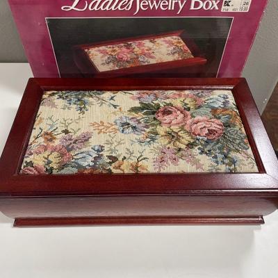Jewelry Box and Mirrored Vanity Tray