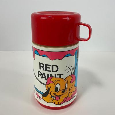 -135- COLLECTIBLE | Vintage Mickey Mouse & Pluto Aladdin Insulated Lunch Bag & Thermos