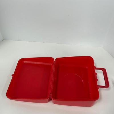 -136- COLLECTIBLE | Vintage Aladdin Mickey Mouse City Zoo Plastic Lunch Box & Thermos
