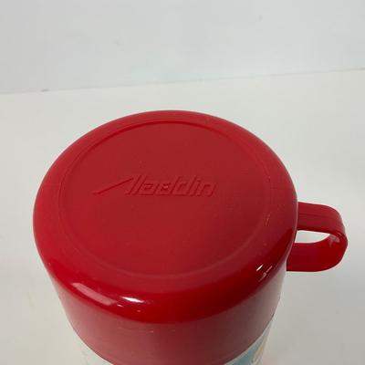 -136- COLLECTIBLE | Vintage Aladdin Mickey Mouse City Zoo Plastic Lunch Box & Thermos