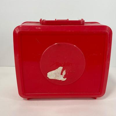 -136- COLLECTIBLE | Vintage Aladdin Mickey Mouse City Zoo Plastic Lunch Box & Thermos