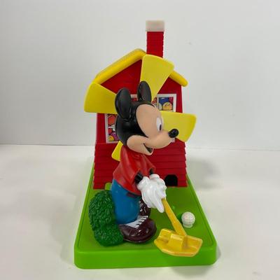 -147- TOYS | Disney Mickey Mouse Golf Gumball Candy Dispenser Windmill Putt Carousel