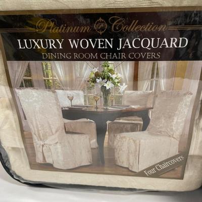 Dining room chair covers and down throw blanket