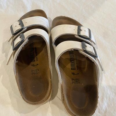 Birkenstock White - 37. Lightly worn.