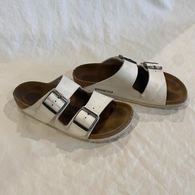 Birkenstock White - 37. Lightly worn.