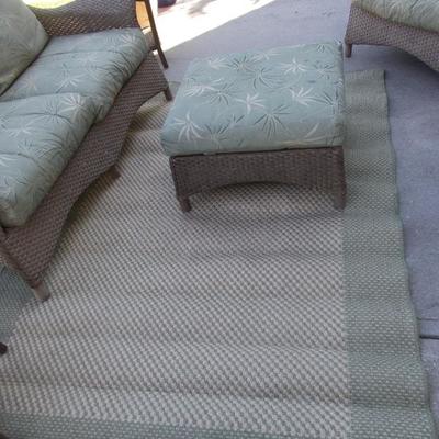 Indoor outdoor hemp rug