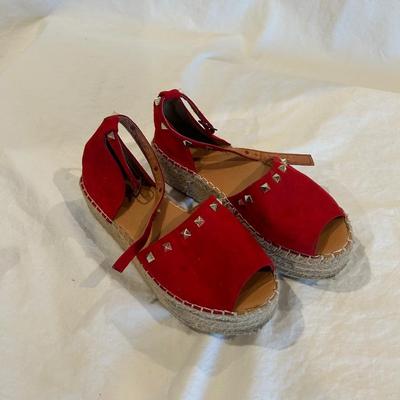Red suede - 38 - 7.5