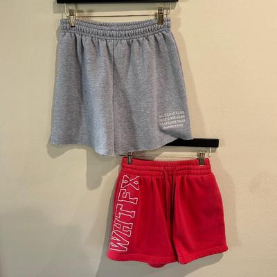 Sweatshorts - white fox and self love - size xs