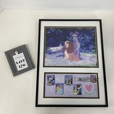 -176- WALL ART | Disney Framed Print & First Day Cover
