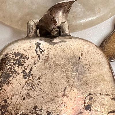 Vintage Sterling Silver Baby Rattles, Pin & Crucifix