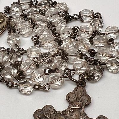 Vintage Sterling Silver Baby Rattles, Pin & Crucifix